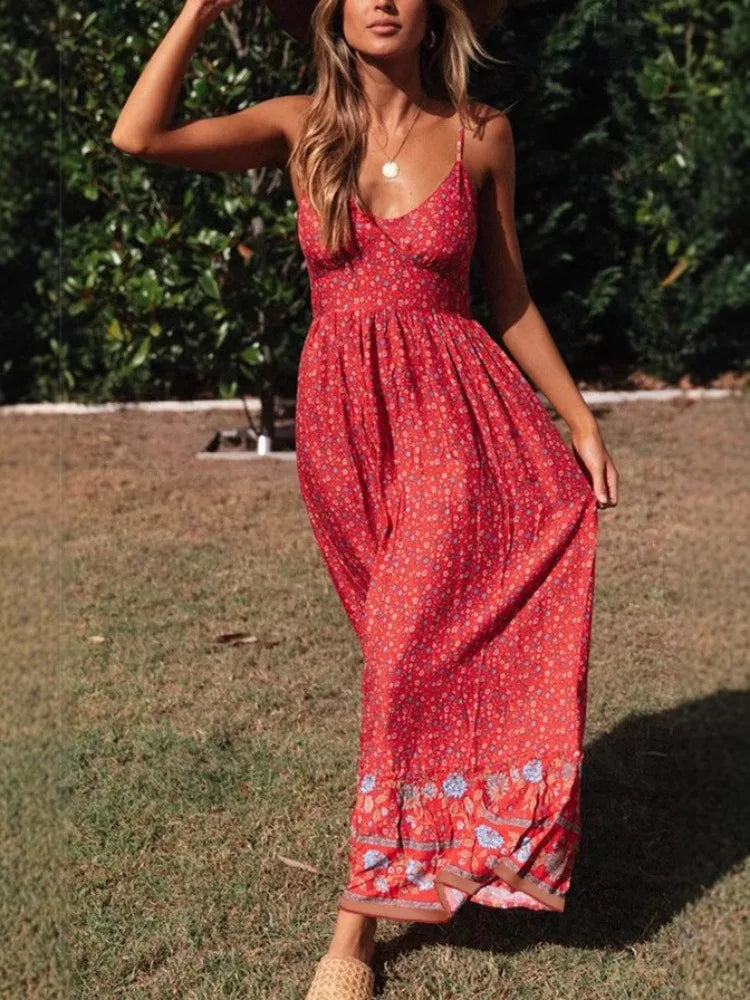 Bohemian Strapless Maxi Dress ā Floral Summer Beach Dress
Multiple colors