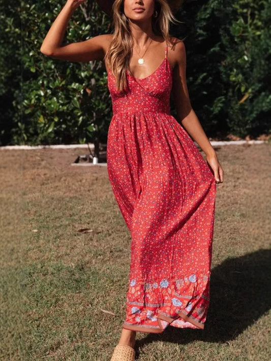 Bohemian Strapless Maxi Dress – Floral Summer Beach Dress
Multiple colors