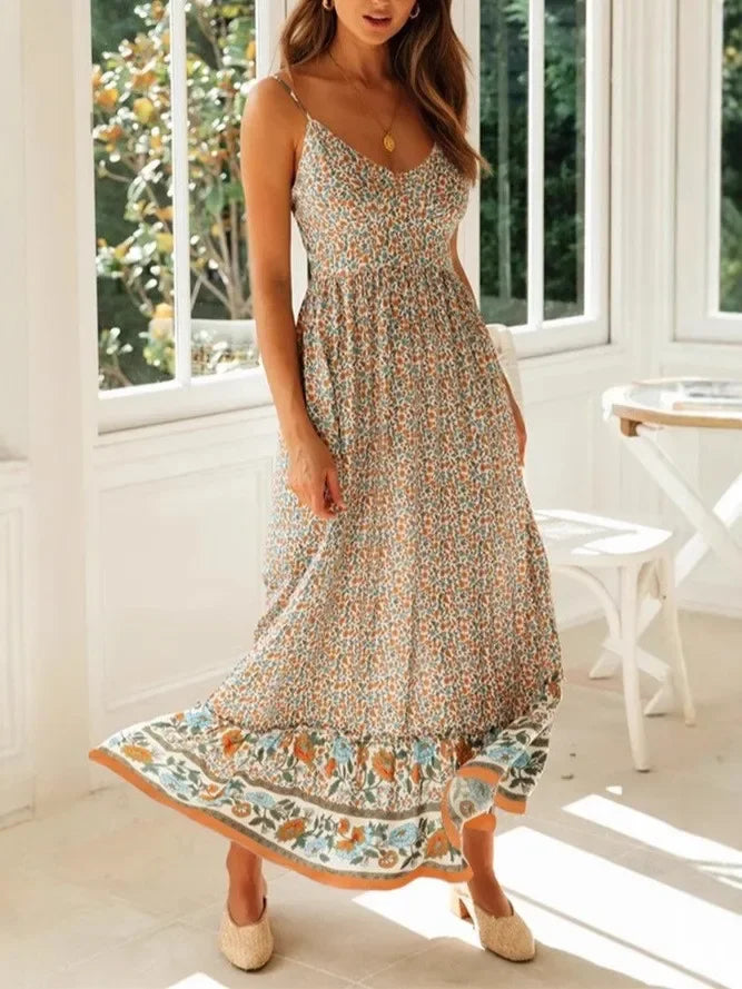 Bohemian Strapless Maxi Dress ā Floral Summer Beach Dress
Multiple colors